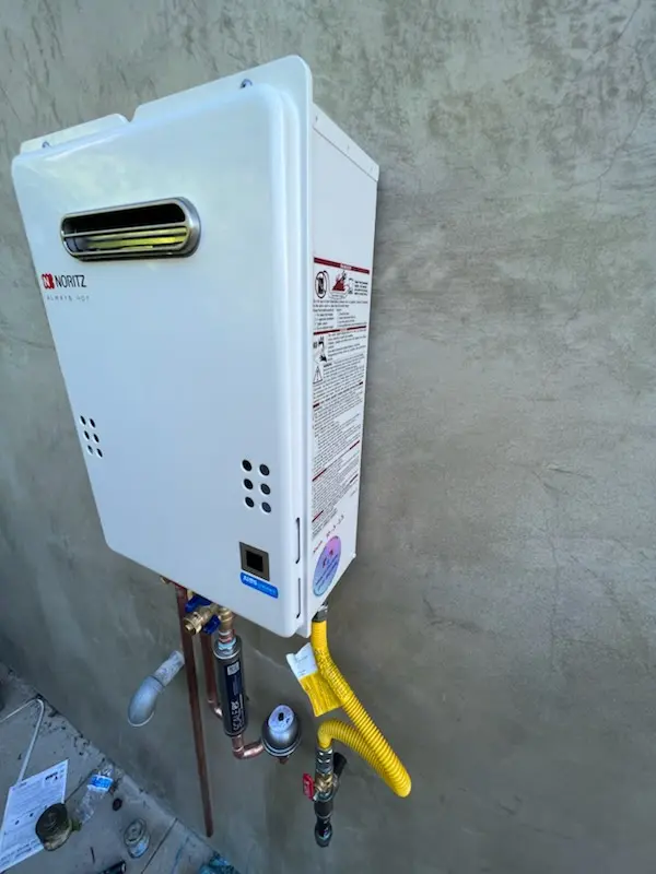 Tankless water heater installation for Herald homes